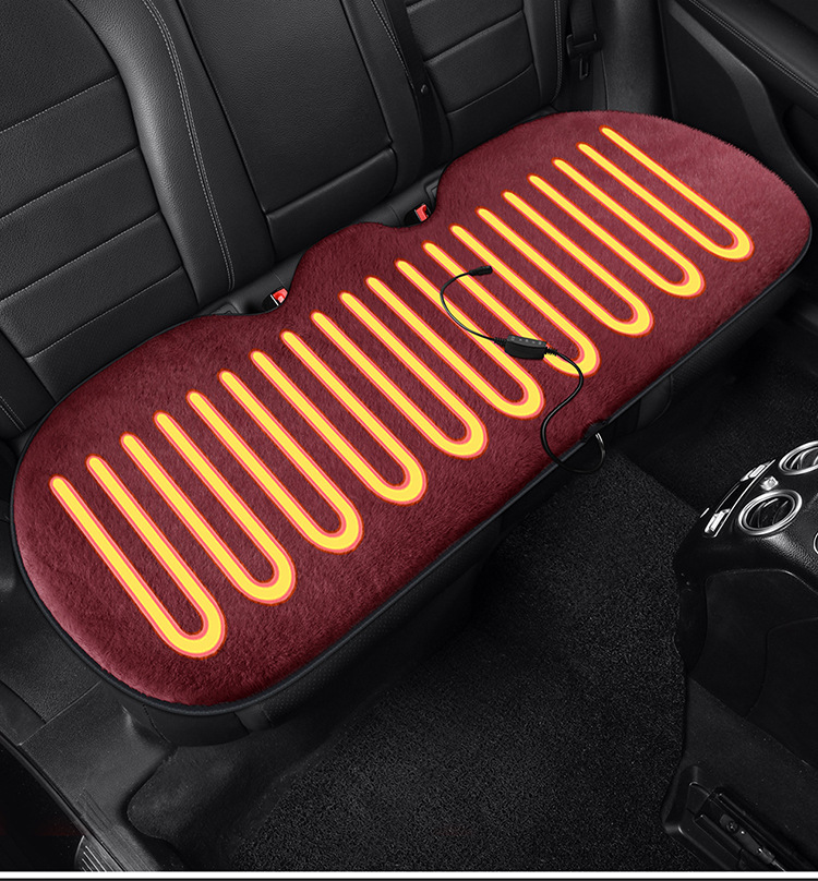 Heated Car Seat Cushion Plush Winter Warm 15S Fast Heating Automatic Constant Temperature Safe Heating Seat Cushion for Five Seats