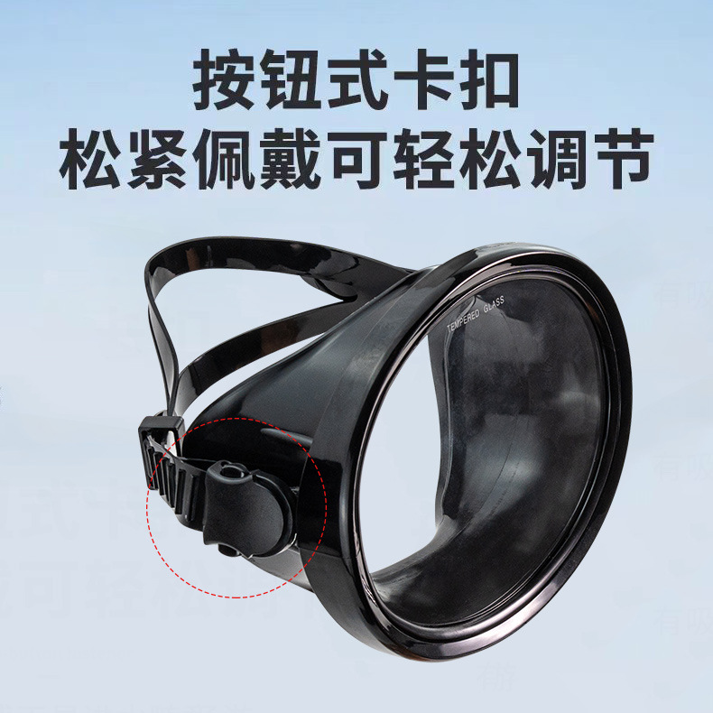 Máscara de Buceo y Snorkel Unisex Vidrio Templado Impermeable para Buceo