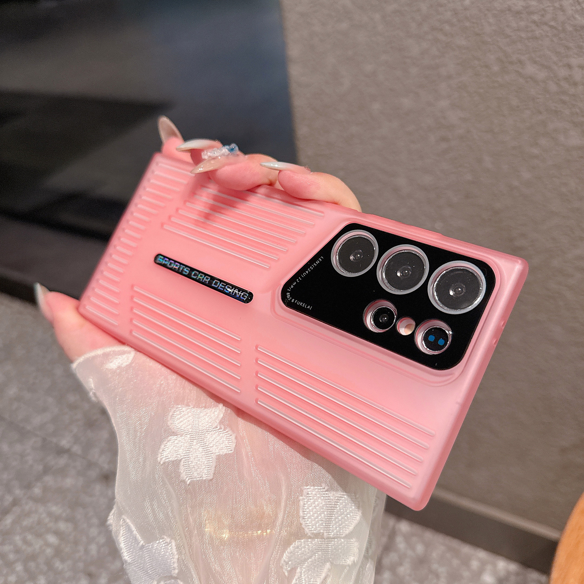 简约镂空散热壳适用三星S5Ultra手机壳S24S23全包防摔磁吸保