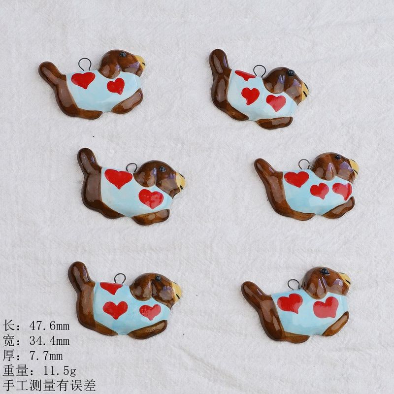 景德镇陶瓷手绘可爱萌宠狗狗项链配件手工DIY饰品手链材料批发|undefined