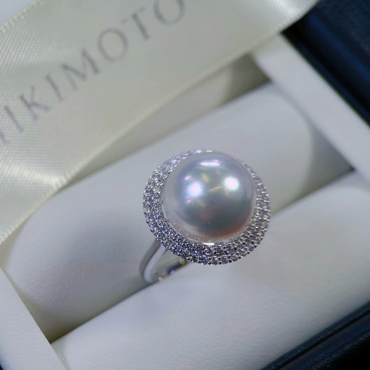 Аксессуары Platinum Pt900 доступные роскошные двойные кольца с бриллиантами, инкрустированные d0,6ct, с бусинами 12-13 мм без бусин