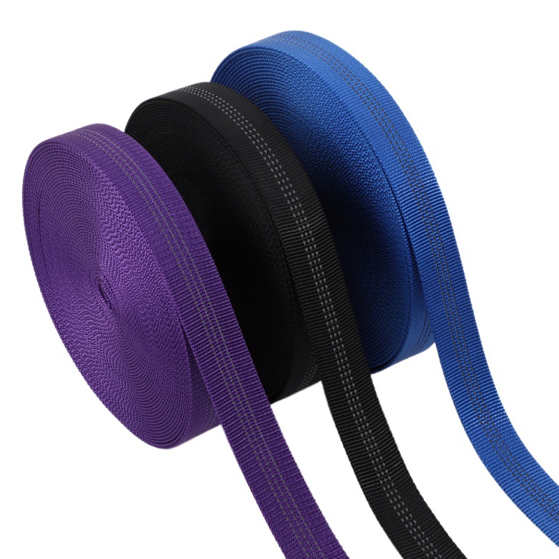 Fabricantes de cinta reflectante de nylon de imitación cinta hueca de color cinta de tracción para mascotas cinturón de tubo hueco reflectante de nylon