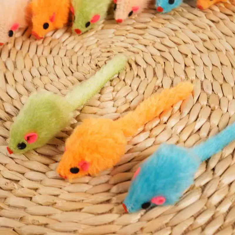 Оптовая продажа игрушек для кошек, мышей, имитирующих домашних животных, плюшевых мышей, забавных игрушек для кошек