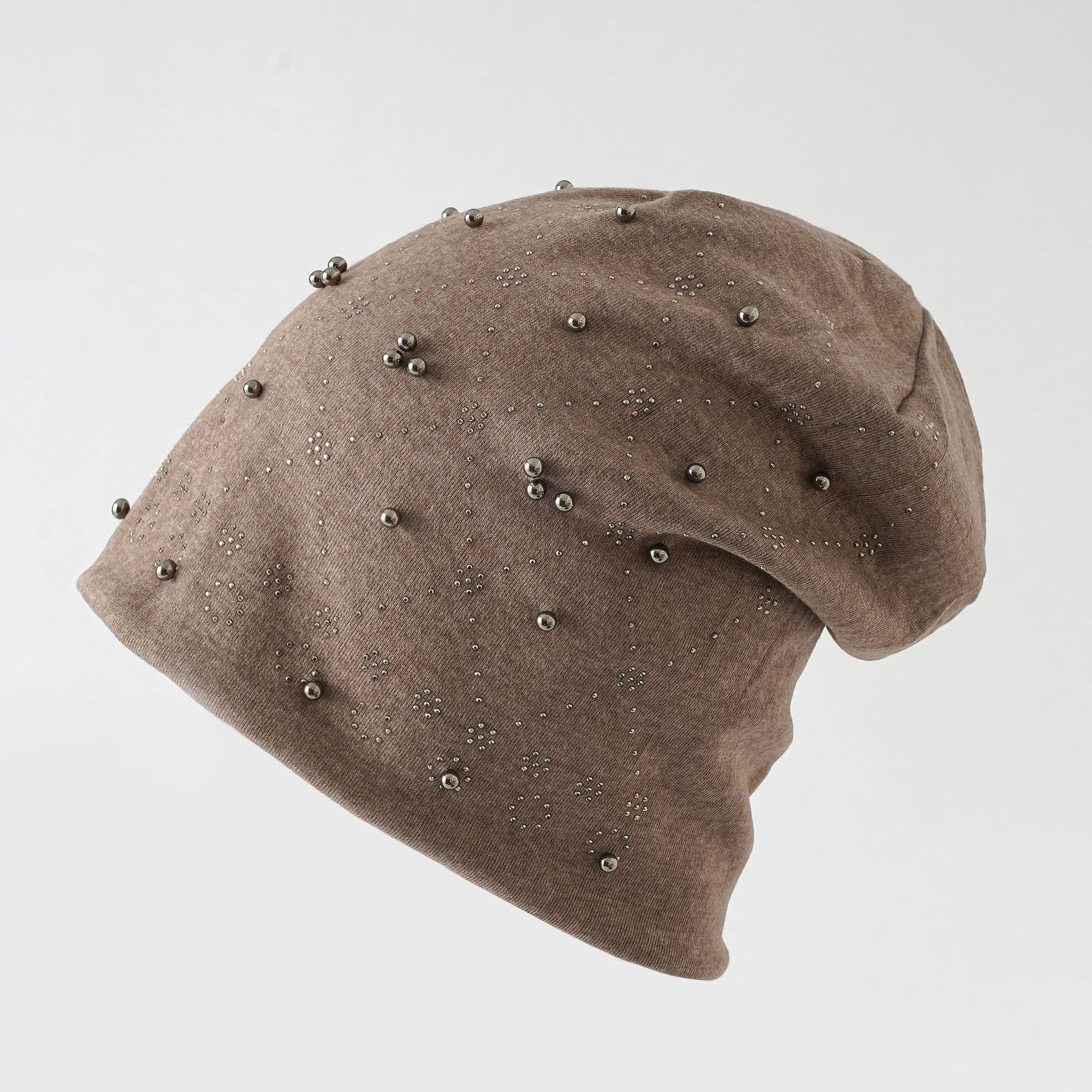 Europa y América Perla Rhinestone mujeres de invierno a prueba de viento suéter sombrero super suave cálido nuevo sombrero de pila