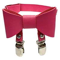 Трансграничный Amazon Европа и Америка PU Punk Street Dance Bow Металлический зажим для утконоса Кожаный эластичный пояс для подвязок с защитой от зачистки