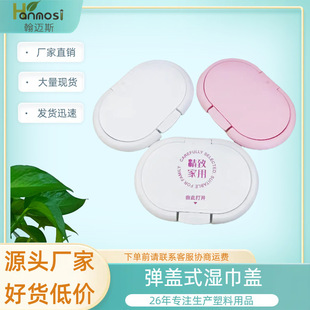 Manufacturer Wholesale Processing Wet Wipes Cover Spot Large Pp Plastic Buckle Can Pop up to Seal Dustproof Wet Wipes Flip Cover