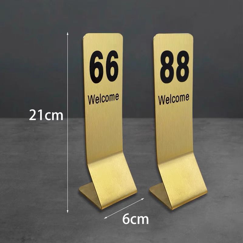 桌号牌立式餐厅餐桌牌不锈钢数字号码台卡饭店饭馆座位提示牌餐馆