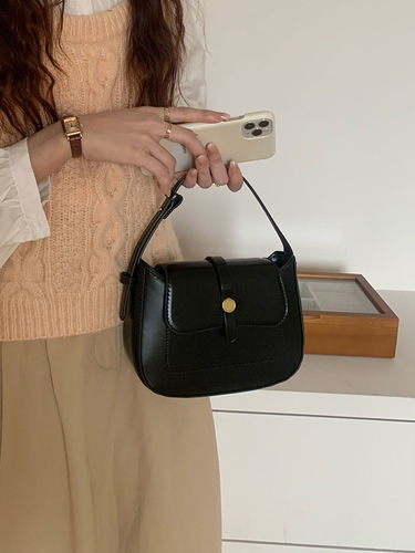 Korean niche 2024 new retro women's bag temperament socialite versatile small bag handbag trendy one-shoulder cross-body bag