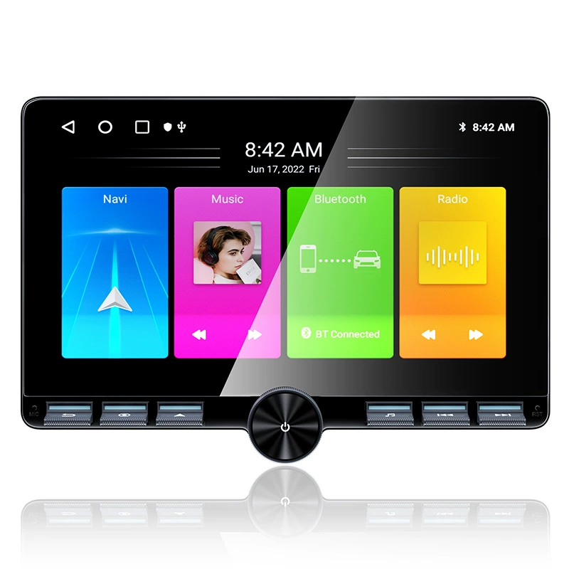 Автомобильный навигатор 10,1" IPS с одним регулятором, беспроводной CarPlay и Android Auto, 2+32G
