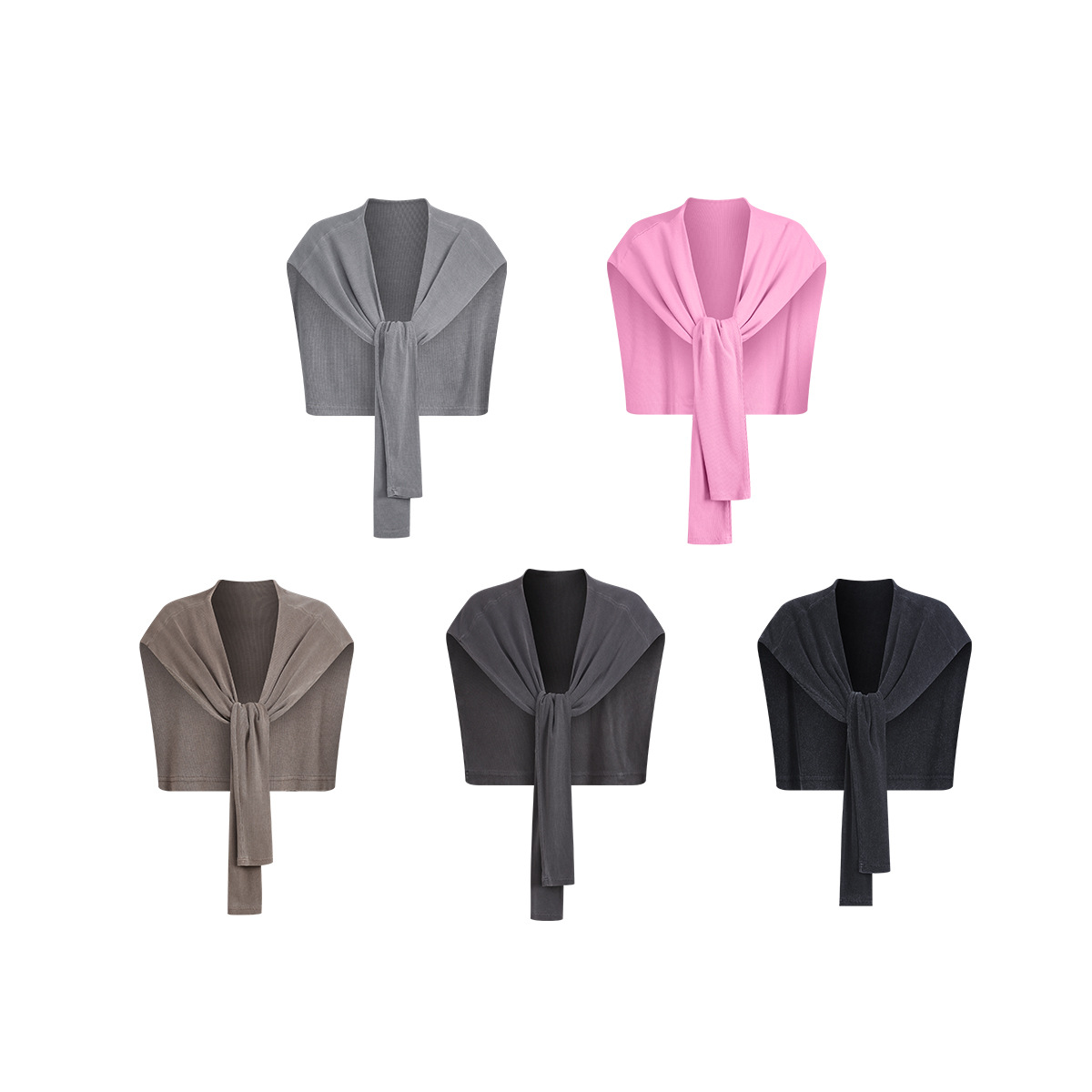 BE ropa de mujer | 2025 marca de moda estadounidense chal de alta gama, ambiente de punto, chaleco pequeño, hombro doble, mujer