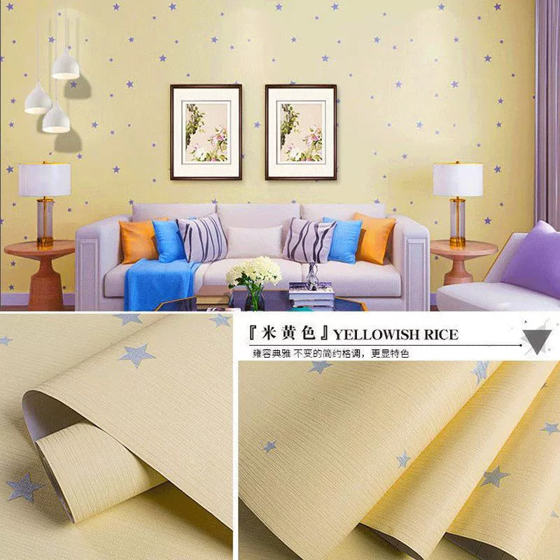 Wallpaper Star Pure Color Self-Sticking (61 cm × 1 m), Waterproof, Thick & Thin Color Options