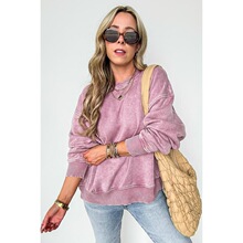 F 83802 Long Sleeve Waffle Knit Top �L���l�� �羳�W��