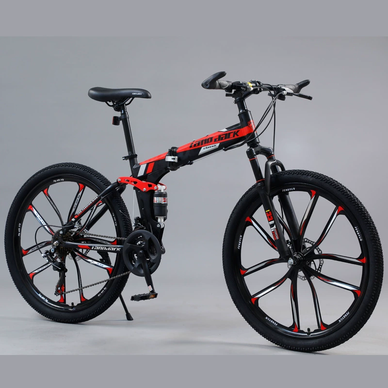 Shock-absorbing folding mountain mountain bike