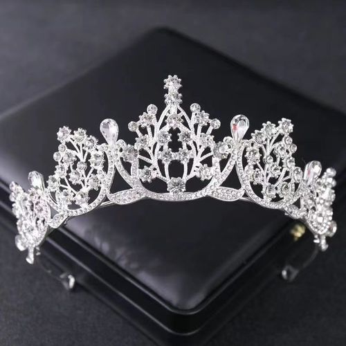 Bride Crown Headpiece Children Princess Birthday Headband Wedding Crown High-end Atmospheric Crown Production Wholesale
