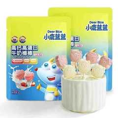 鹿青青高カルシウム高タンパク質牛乳アメ子供間食いちご味原味栄養アメ60g