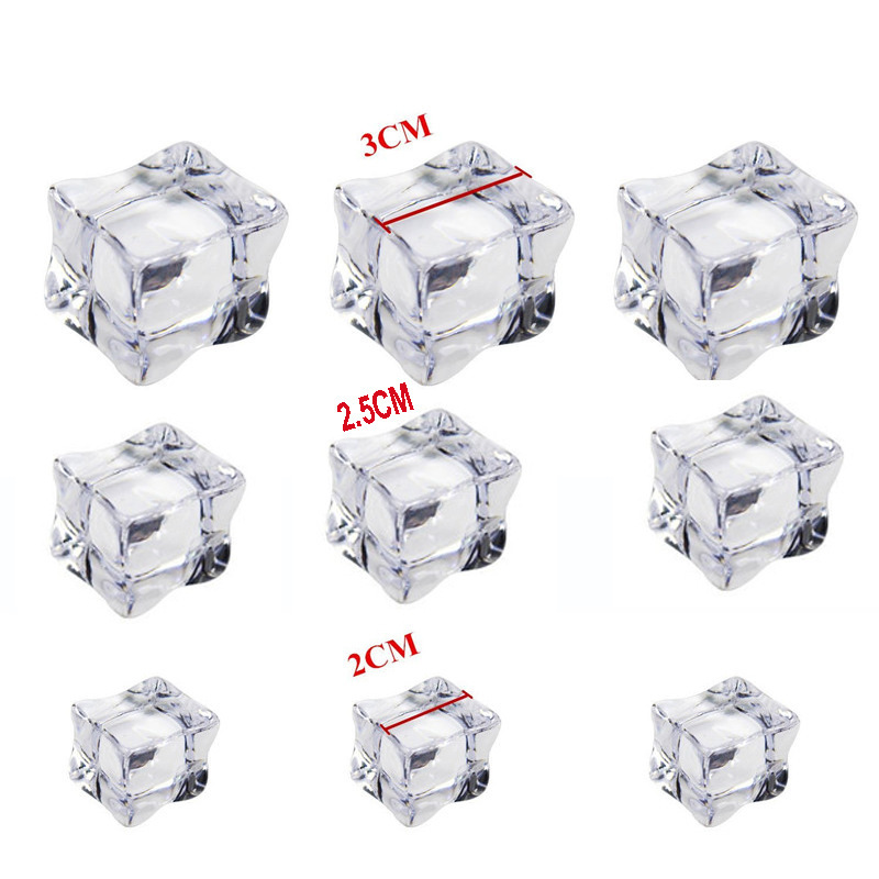 Acrylic plastic ice cubes