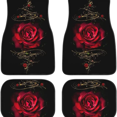 Dirt-Resistant, Wear-Resistant, Anti-Scratch Mats, Avtomobil döşəmə paspasları - x-car-floor-mat-2-3344cm-crystal-velvet-dot-plastic-bottom-two-piece-pack