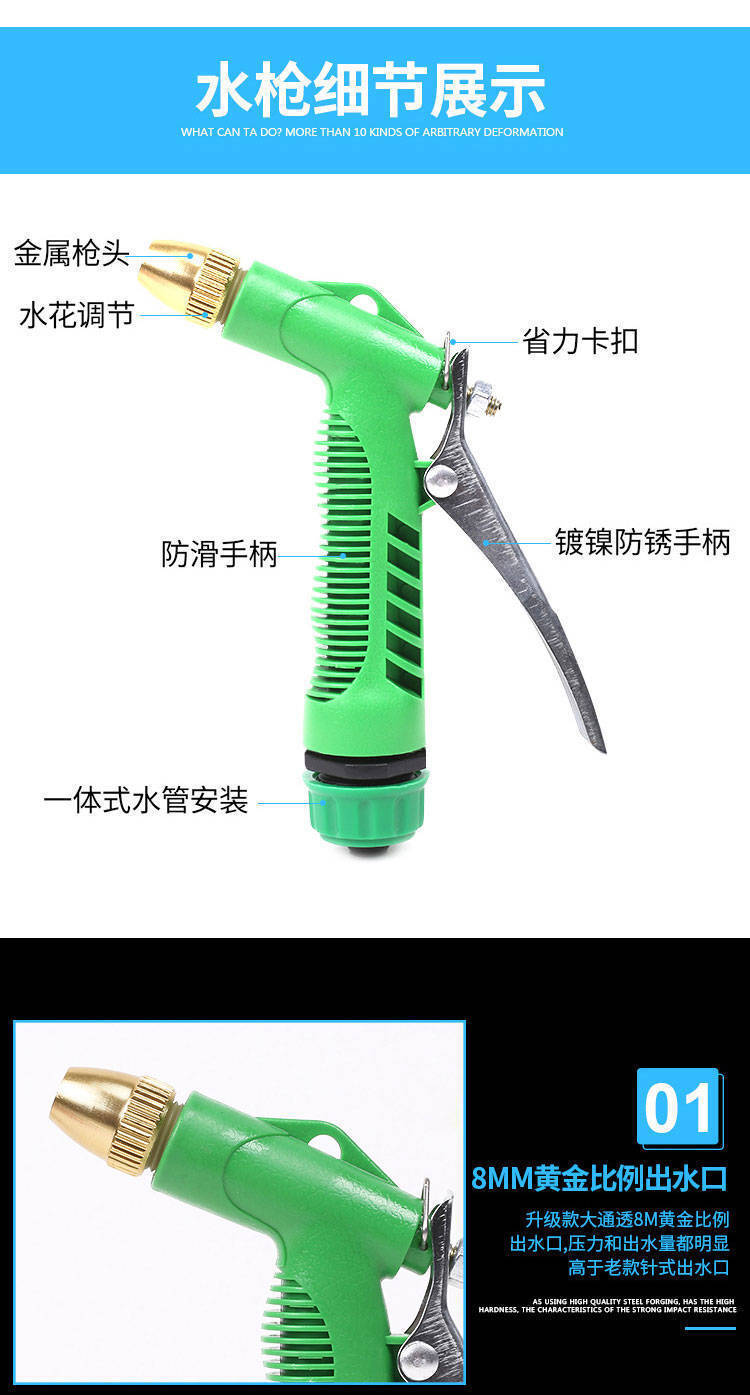 Free Shipping Car Wash High-Pressure Water Gun for Watering Gardens and Home Use, Anti-Freeze, Explosion-Proof, Universal Type, Cheap and Portable Car Washer