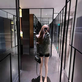 高品质~秋冬款撞色v领毛衣外套女韩版慵懒宽松长袖针织开衫上衣女
