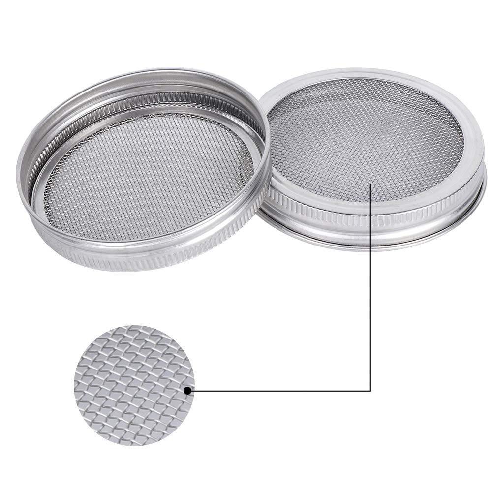 Venta al por mayor de acero inoxidable 304 tarro de masón cubierta de germinación Pantalla de germinador de semillas Pantalla de filtro de grado alimenticio Amazon image 9