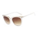Large Frame Fashion Metal Accessories Cat's Eye Women's High-end Sense Catwalk Sunglasses Tea Vintage Women's Sunscreen Sunglasses