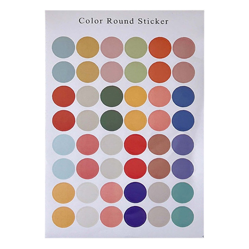 Corea del Sur ins simple Morandi punto pegatinas colorido color tierra pequeña tarjeta de sellado pegatinas mano cuenta foto pegatinas