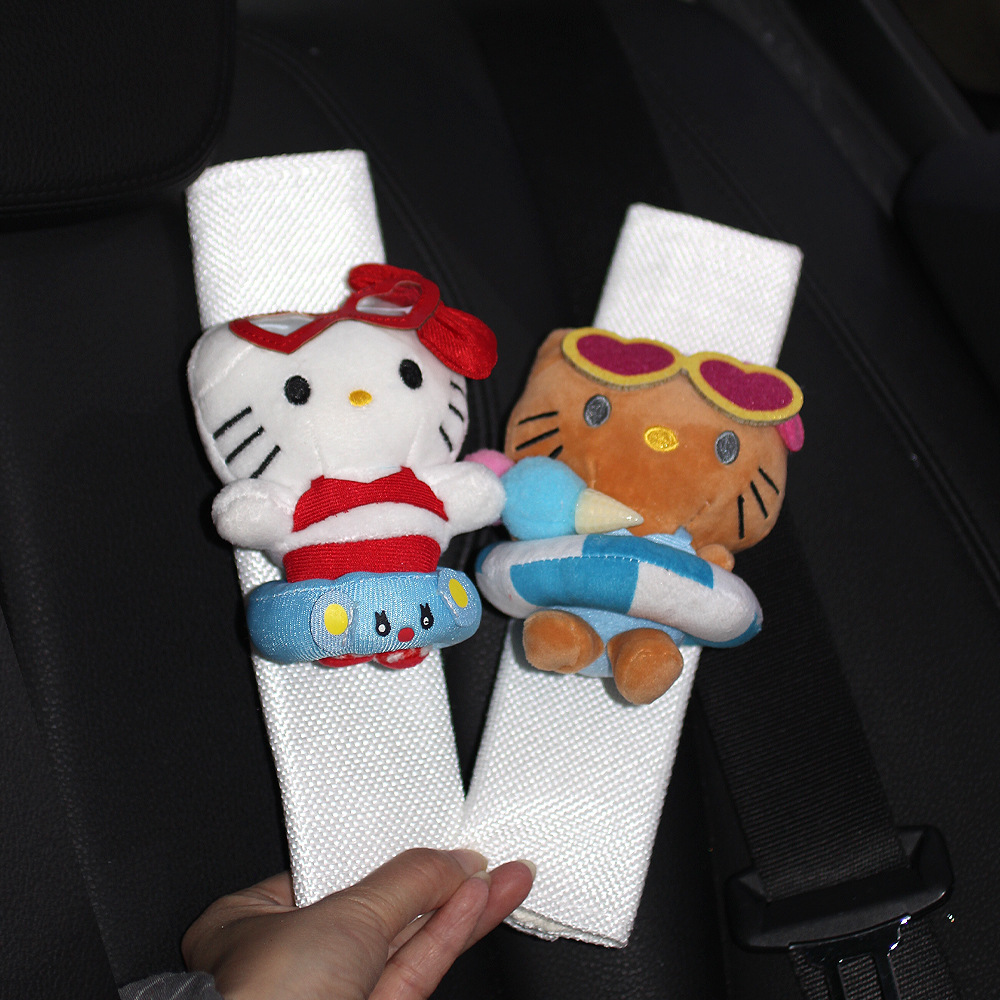 Funda Protectora de Hombro para Cinturón de Seguridad de Peluche Artificial Anti-estrangulamiento para Coche