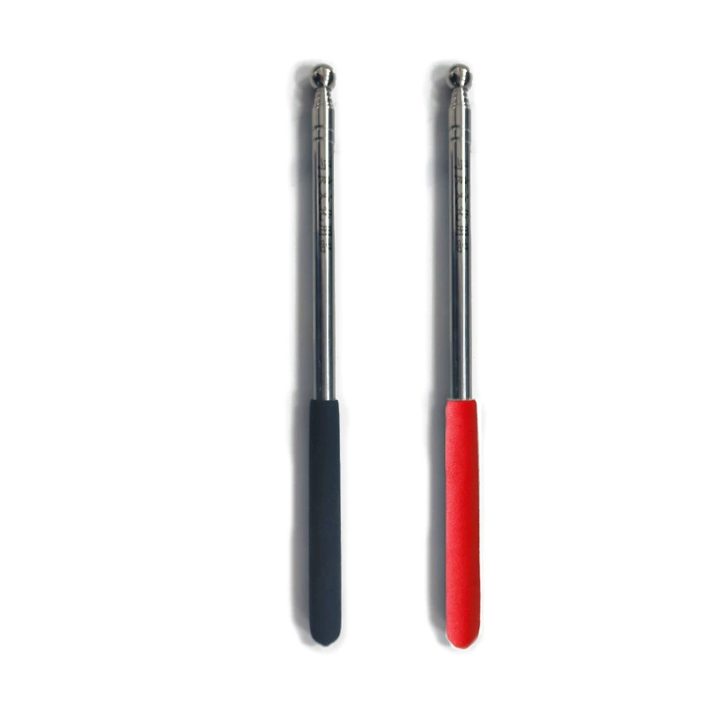 Telescopic bold flagpole hand-crank flagpole stainless steel telescopic teaching whip black telescopic full set of snap buckle Anhui factory