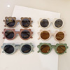 Brand children's fashionable sunglasses suitable for men and women, cute glasses, sun protection cream, with little bears, 1-6 years, UF-protection