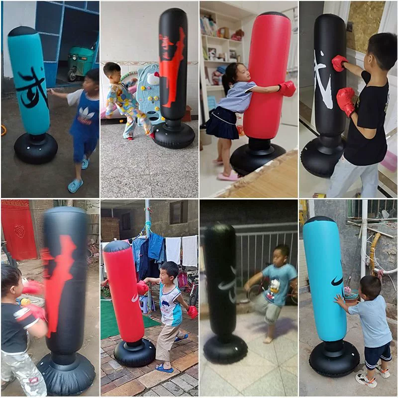 Inflatable boxing roly-poly doll, children's sandbag indoor for gym for taekwondo for elementary school students