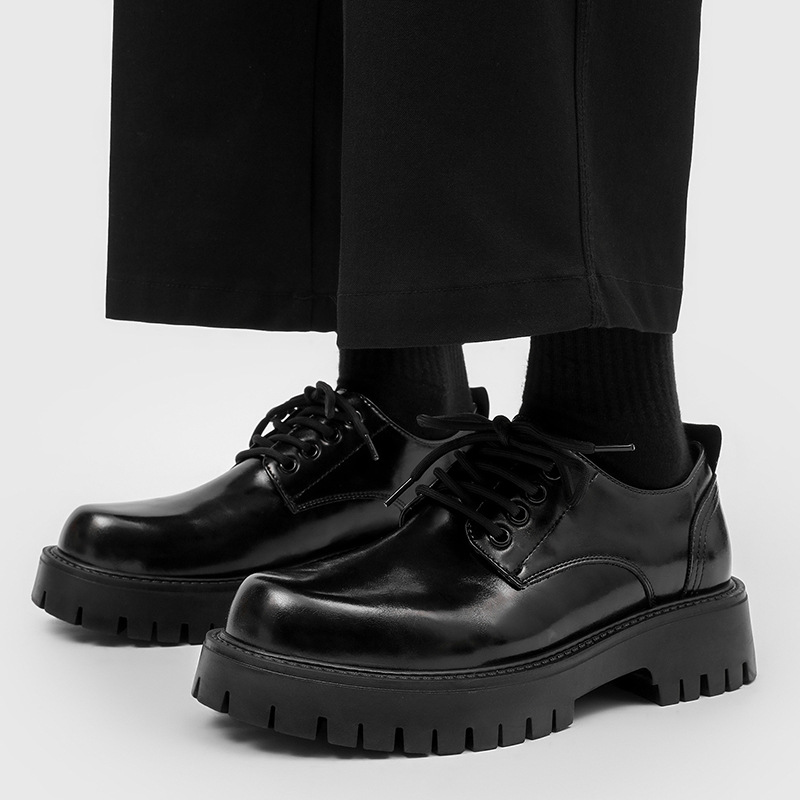2025春季新款厚底英伦风大头低帮男鞋正装商务休闲增高韩版2135-U