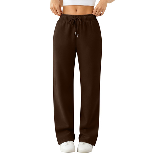 Step into the world of e-commerce with this unisex, solid-color, loose-fitting, lined long pants and sweatpants, designed for both men and women in Europe and America.