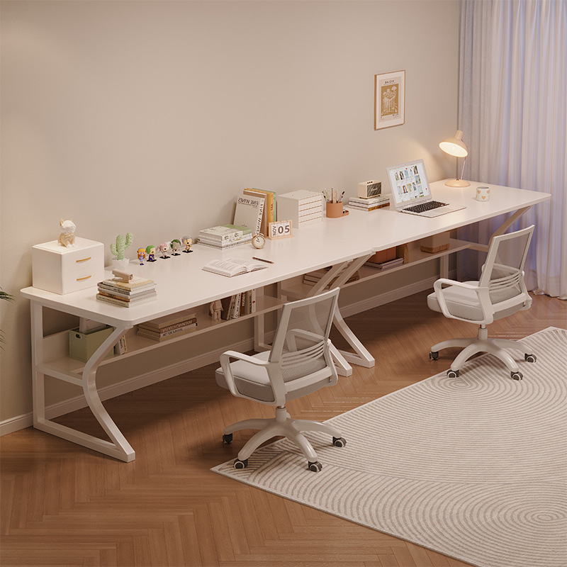 Mesa de computadora de dos personas mesa de escritorio para estudiantes de estudio en el hogar escritorio de dormitorio pequeño escritorio escritorio minimalista escritorio de oficina blanco