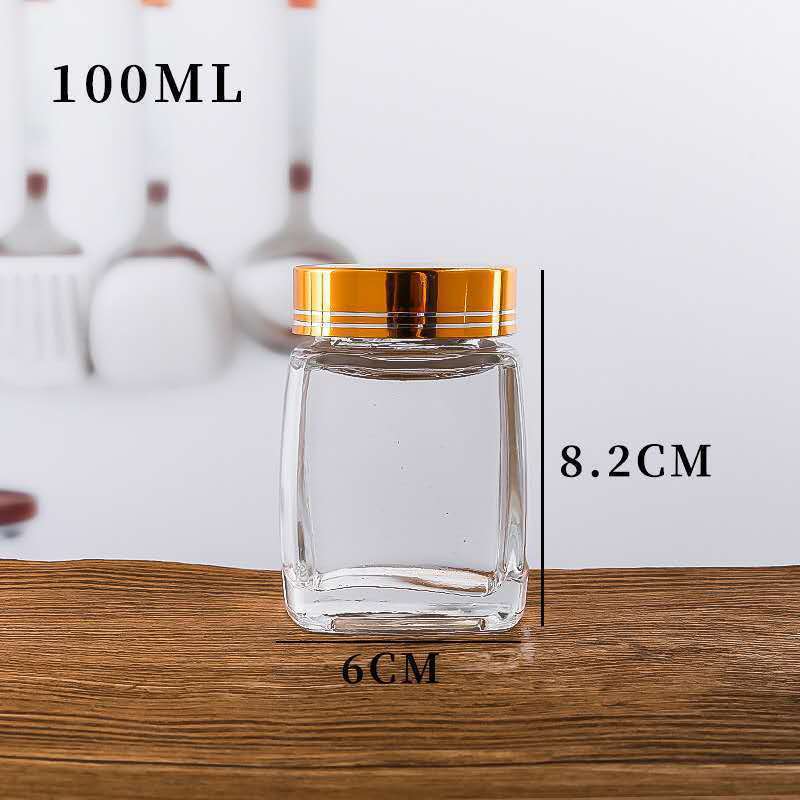 高温耐性保管密封瓶ガラス透明蜂蜜ボトルマルチ仕様ジャムボトル食品ナッツボトル大容量|undefined
