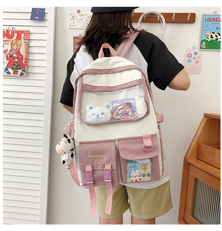 Korean Style Hit Color Nylon Cloth Backpack Wholesale Nihaojewelry display picture 30