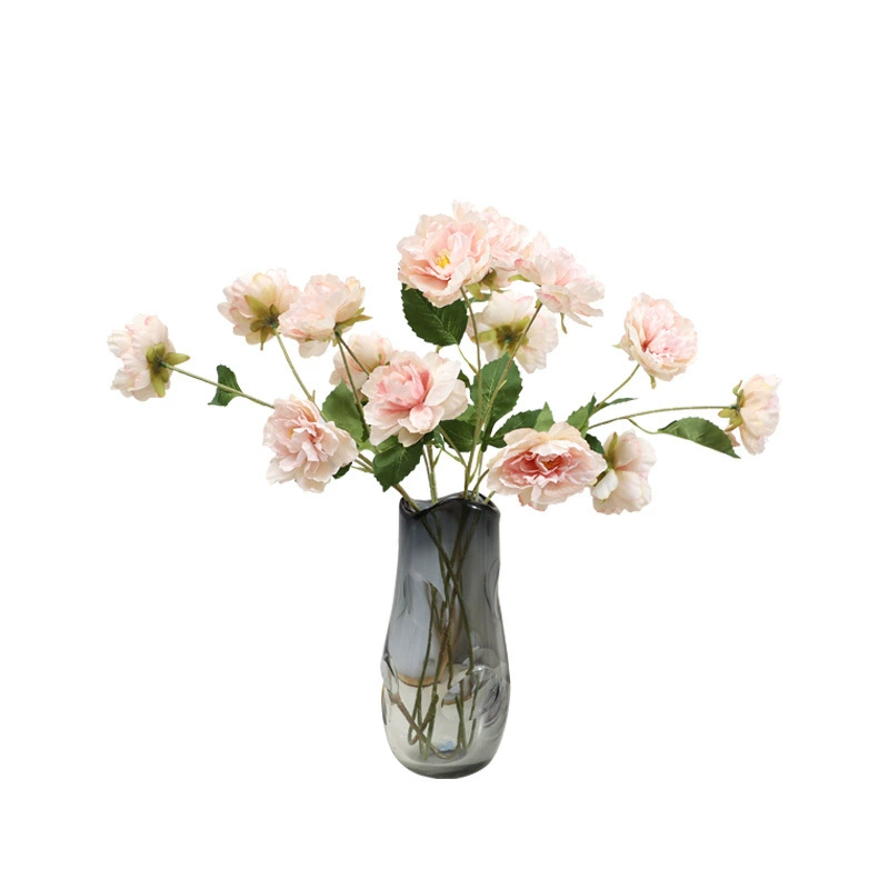 兰桂坊 4-головный пиона цвет simulation bouquet свадебные наборы реквизит дом гостиная декор искусственные цветы украшения оптом