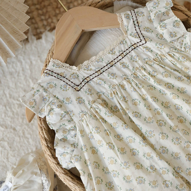 Летнее хлопковое платье, (Физика), детская одежда, floral print