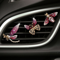 New exquisite metal butterfly dragonfly bee car air freshener clip for air vent car decoration