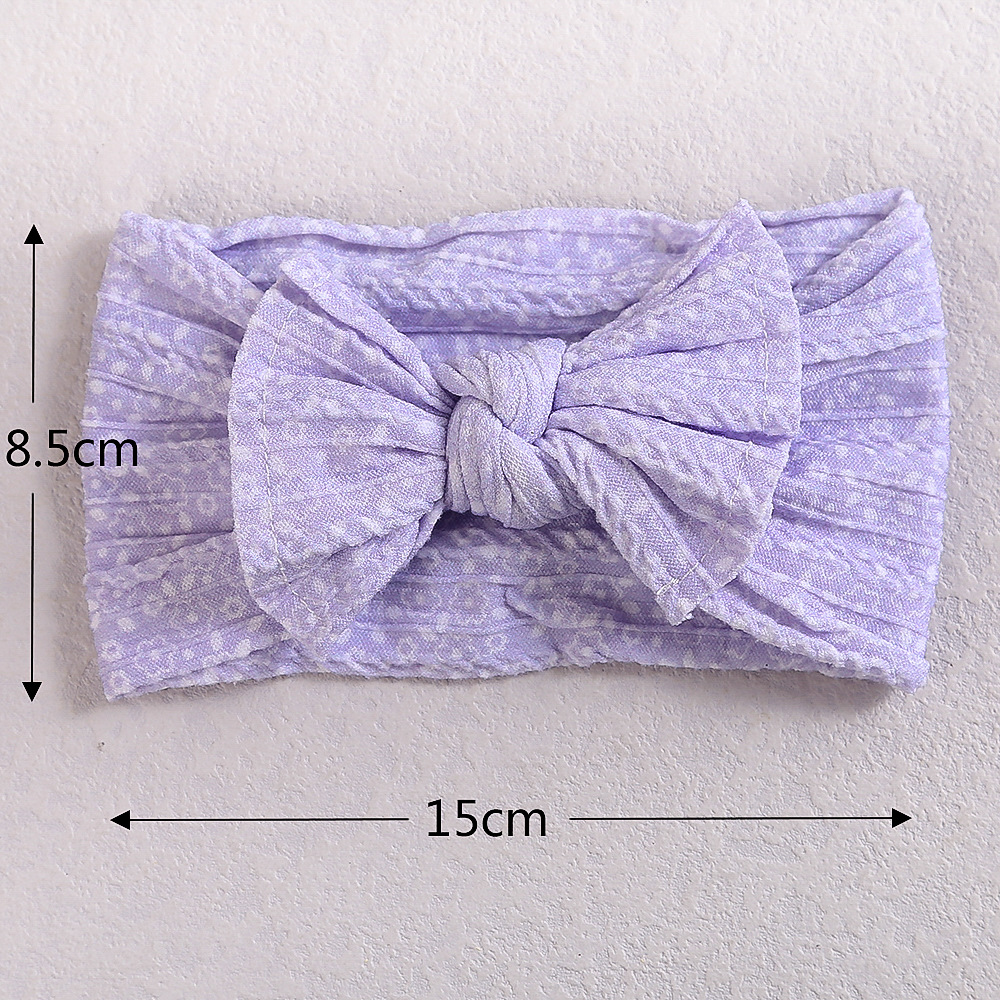 Cross-border children's hair accessories baby care door headband 3D digital printing nylon bow baby hair band wholesale_voghion.com