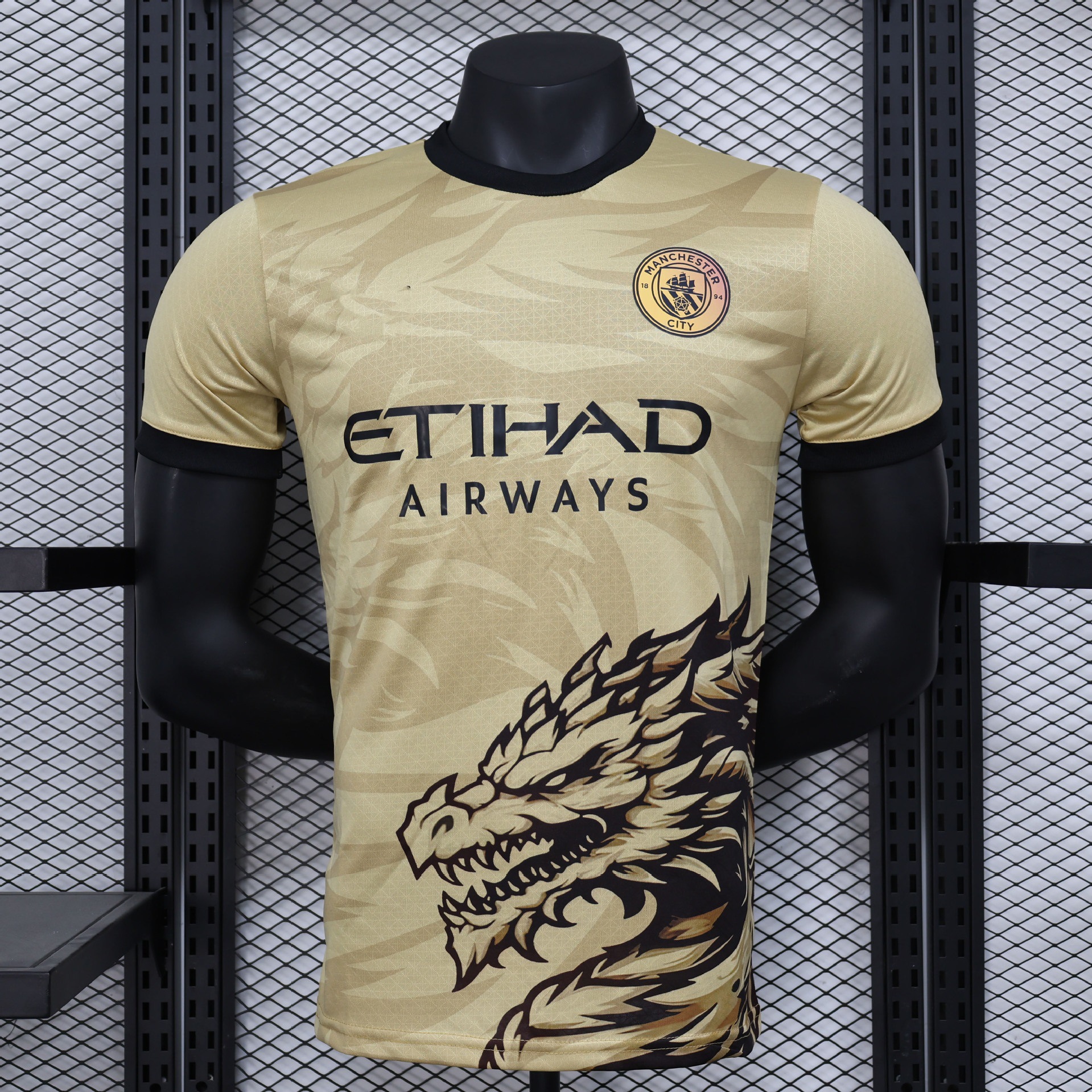 Manchester City 2023/24 Year of the Dragon Player Version Jersey Gold
