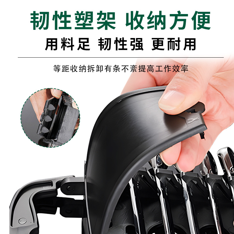 Fabricantes al por mayor y directa de doble propósito de doble cabeza de trinquete ciruela llave de extremo abierto traje de herramientas multifuncionales