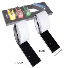 2.5CMx2M Electric Guitar Effects Pedal Mounting Tape Adhesive Strip (Fuzzy Side + Hook Side)