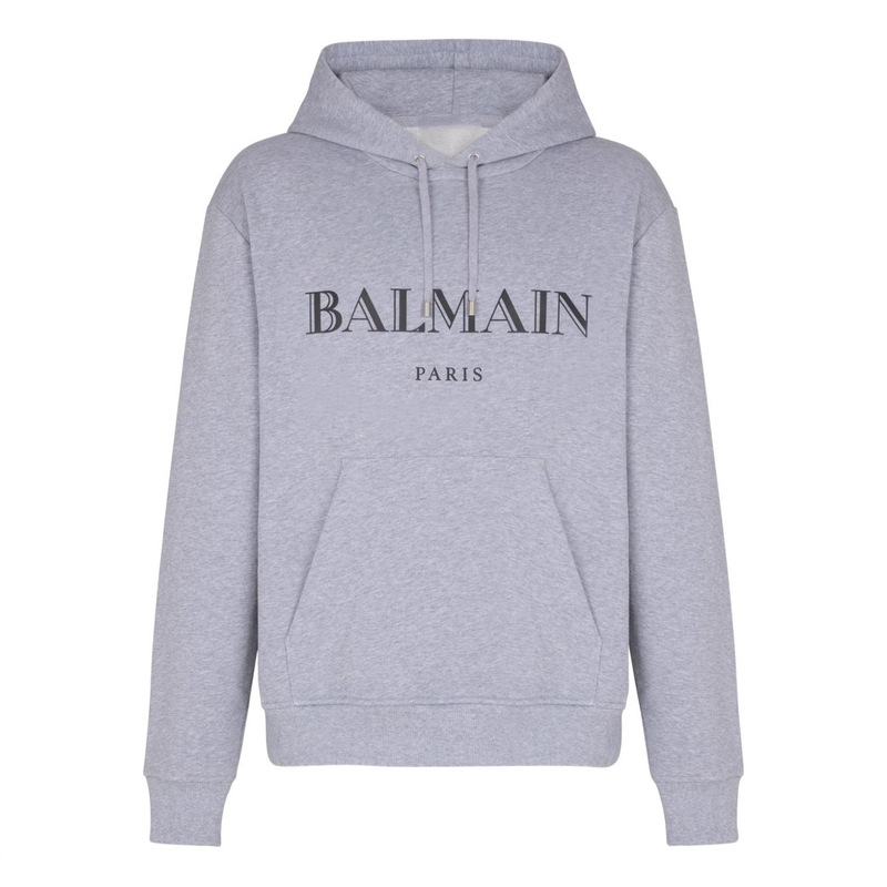Balmain 26Th Autumn and Winter New Fashion Hooded Men's Sweatshirt with Letter Print Top Balmain 26Th Autumn and Winter New Fashion Hooded Men's Sweatshirt with Letter Print Top