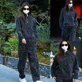 冬季男士美式潮牌舒适时尚百搭设计感老钱风保暖加绒保暖套装简约