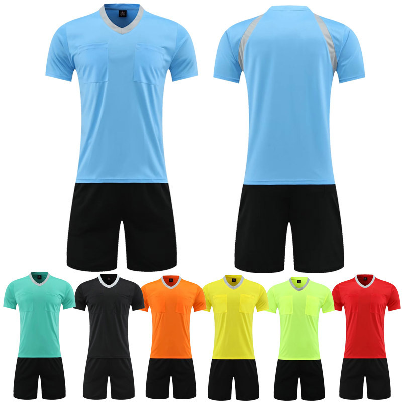 Football Referee Uniform Suit Short-Sleeved Referee Uniform Football Professional Football Game Referee Equipment Chinese Super League World Cup