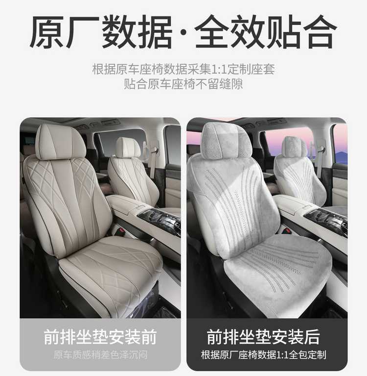 Seat Cushion for DENZA D9 2025 2026 Universal Four Seasons Breathable Suede Seat Cover