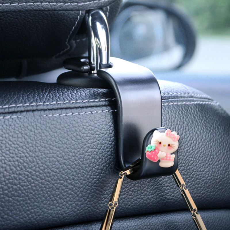 Asiento de coche ganchos traseros suministros interiores Little Devil girl asiento de coche coche coche lindo paraguas almacenamiento