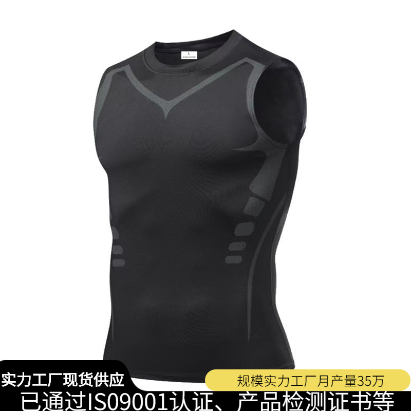 Source Factory Fitness Sci-Fi Vest Men's Quick-Dry Top Cross-Border Fitness Compression Vest Men's Sports Clothing Compression Source Factory Fitness Sci-Fi Vest Men's Quick-Dry Top Cross-Border Fitness Compression Vest Men's Sports Clothing Compression