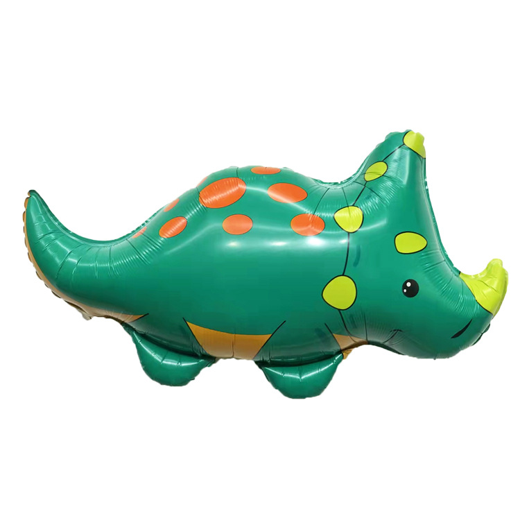 New dinosaur alien large cartoon aluminum foil balloon, Q-version dinosaur birthday party decoration floating foil balloon