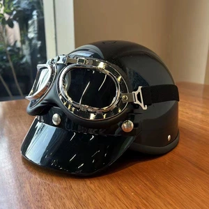 Retro Harley dəbilqəsi, 3C sertifikatlı, elektrikli velosiped, yay üçün yarım dəbilqə